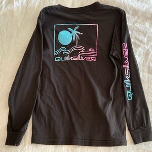 Quiksilver Kids' Vibes Builder Long Sleeve Cotton Graphic Tee, M (10/12)